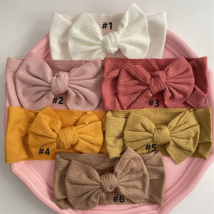 New Colors Knit Baby Headbands Rib Bow Elastic Soft Newborn Headbands for Baby Girl Children Turban Infant Kids Hair Accessories | TageUnlimited