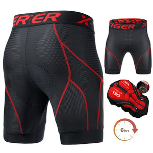 X-TIGER Men&#39;s Cycling Underwear Shorts 5D Padded Sports Riding Bike Bicycle MTB Liner Shorts with Anti-Slip Leg Grips | TageUnlimited