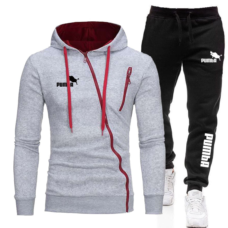 Autumn Winter Hot Sale Mens Zipper Jackets Outfits Classic Male Outdoor Casual Sports Jogging Suit Hoodies and Sweatpants S-4XL | TageUnlimited