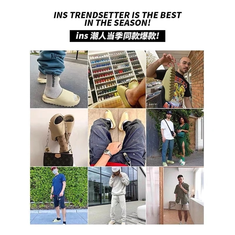Men/Women Beach Slippers Luxury Brand Fashion Sandals Outdoor Indoor Non-Slip New Designer Ladies Slides Platform Shoes | TageUnlimited