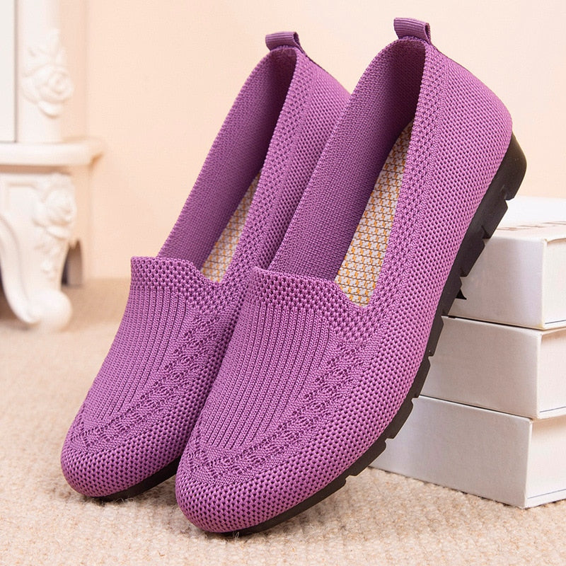 Mesh Breathable Sneakers Women Breathable Light Slip on Flat Casual Shoes Ladies Loafers Socks Shoes Women Zapatillas Mujer | TageUnlimited