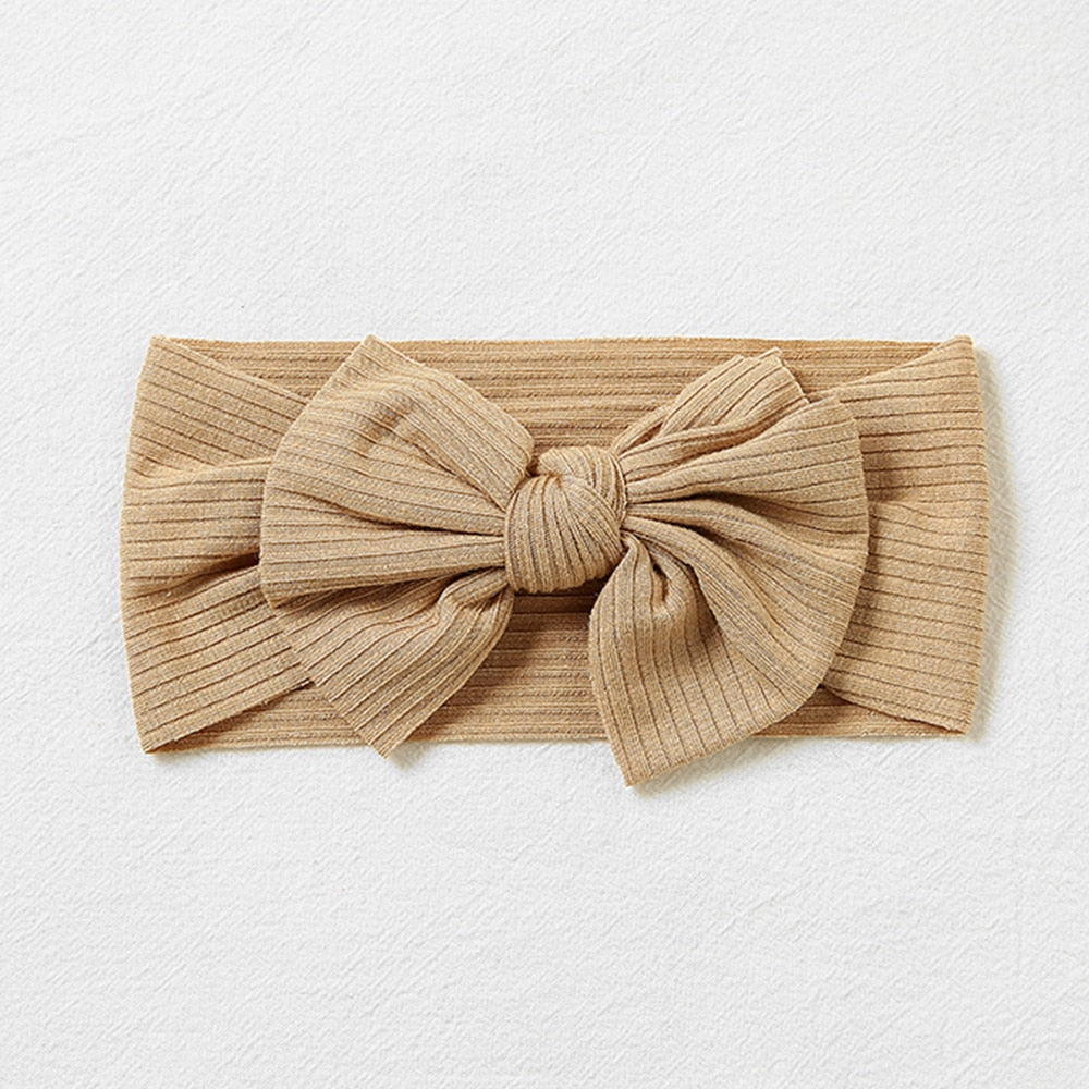 New Colors Knit Baby Headbands Rib Bow Elastic Soft Newborn Headbands for Baby Girl Children Turban Infant Kids Hair Accessories