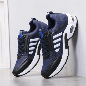 Black leather sneakers autumn man shoes  new arrival wedges sneakers men casual vulcanized shoes | TageUnlimited