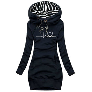 Women Sweater Dress Hooded  Spring Autumn Ladies Long Sleeve Hoodie Dress Autumn Winter Casual Slim Sweater Hoodies Dress | 0 | TageUnlimited