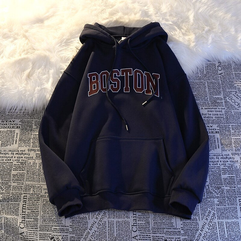 Women's Hooded Sweater Autumn  Hoodies Oversized Winter Small Loose Thin Section Pullover Tops Harajuku Hoodies Print | TageUnlimited