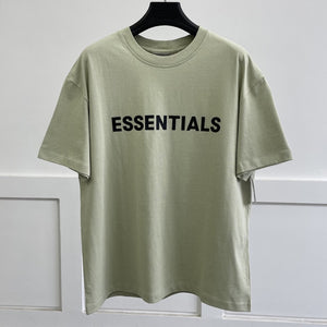 ESSENTIALS T-shirt Loose Rubber Letter logo Ovesized Short Sleeve Hip hop Unisex 100% Cotton Sports Tees | TageUnlimited