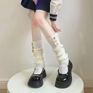 Lolita Leg Warmers Women Long Socks Knitted Warm Foot Cover White Arm Warmer Ladies Autumn Winter Crochet Socks Boot Cuffs | TageUnlimited