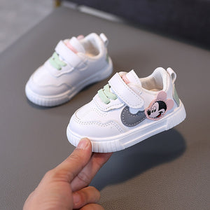 White Casual Shoes For Baby Boy Girl Brand Children Sneaker Mickey Mouse White Kids Sports Shoes Toddler Walking Shoes 0-3 Year | TageUnlimited
