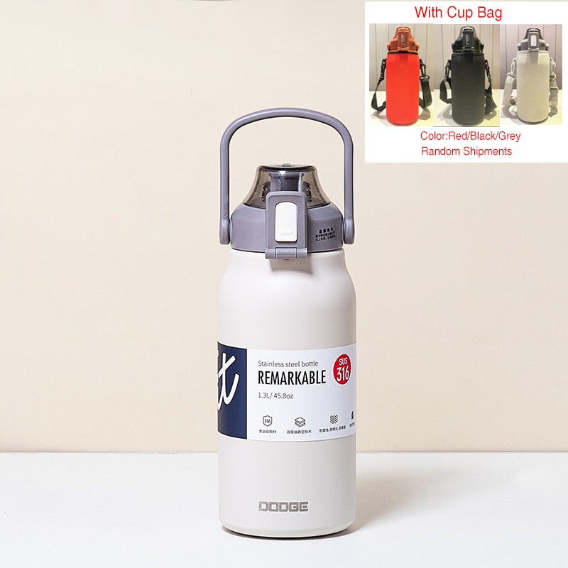 Tumbler Thermo Bottle Large Capacity With Straw Stainless Steel Thermal Water Bottle Cold and Hot Thermos Cup Vacuum Flask Gym | 0 | TageUnlimited
