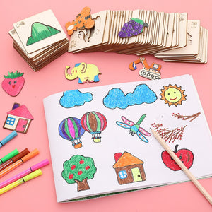 20pcs Montessori Kids Drawing Toys Wooden DIY Painting Stencils Template Craft Toys Puzzle Educational Toys for Children Gifts | TageUnlimited