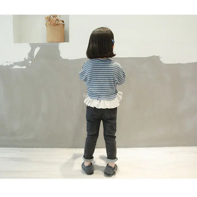 Girls Boys Casual Jeans Pant Baby Kids Children Cool Denim Trousers