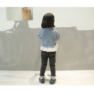 Girls Boys Casual Jeans Pant Baby Kids Children Cool Denim Trousers