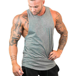 Brand Clothing Men Gym Singlet Muscle Stringer Tank Tops Fitness Sports Sleeveless Shirt Y BACK Racer Workout Tops Vest | TageUnlimited