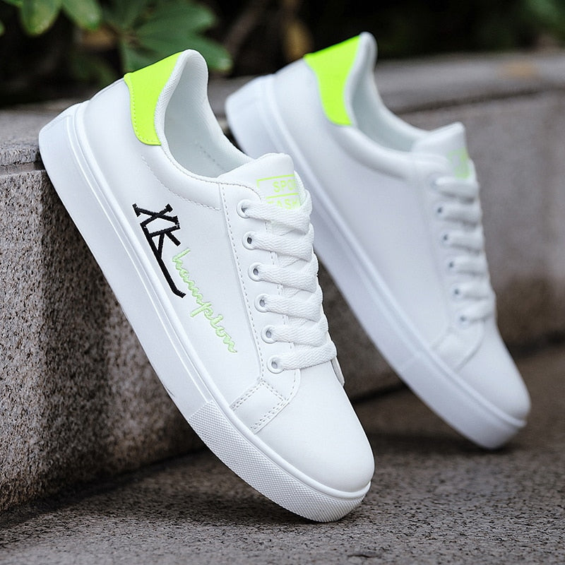 Men Casual Shoes Lightweight Breathable Men Shoes Flat Lace-Up Men Sneakers White Business Travel Unisex Tenis Masculino | TageUnlimited