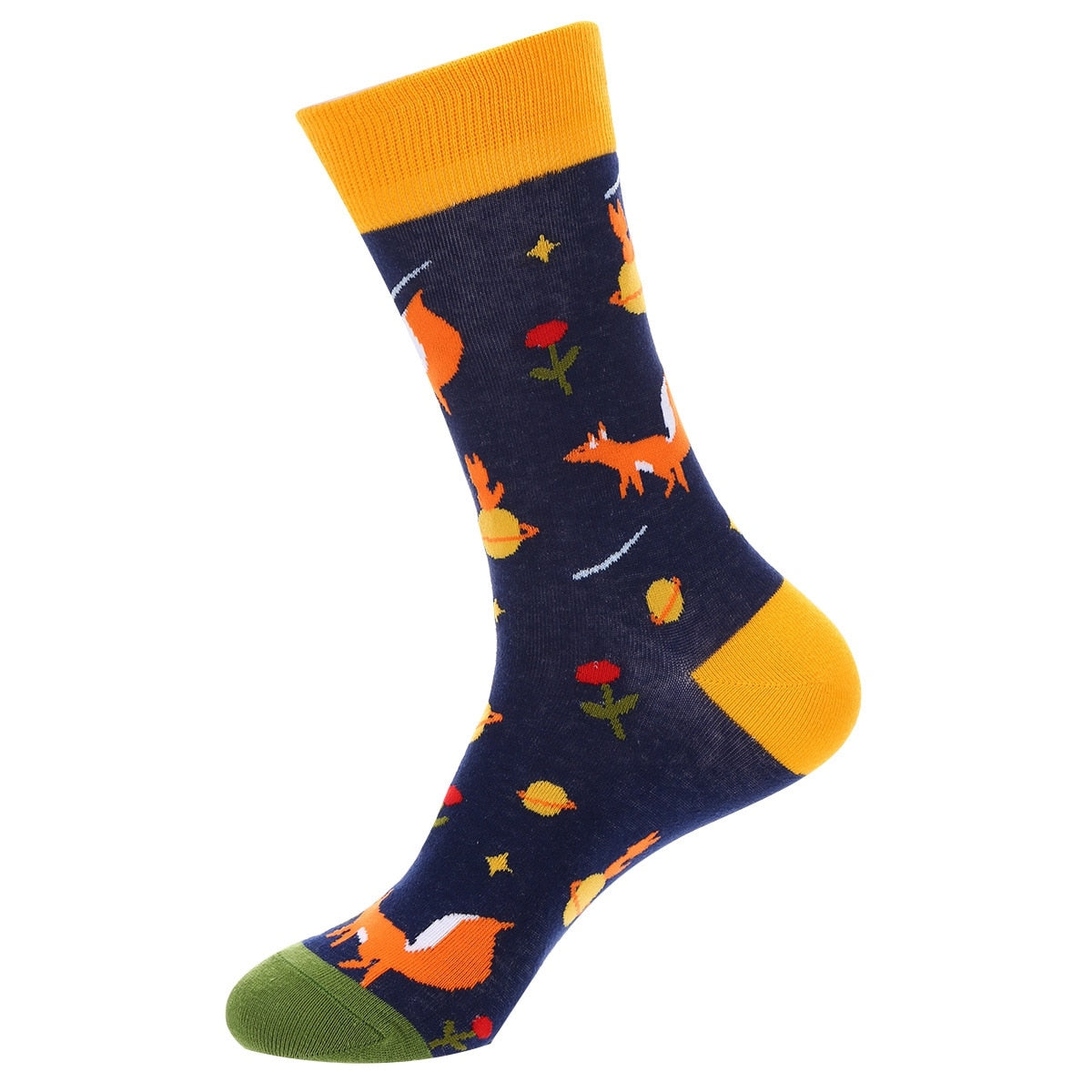 Fashion Colorful Autumn Winter Stocking  Women Socks  Plant Hedgehog Slothsi Cotton Socks Personality Straight Trendy Socks | TageUnlimited