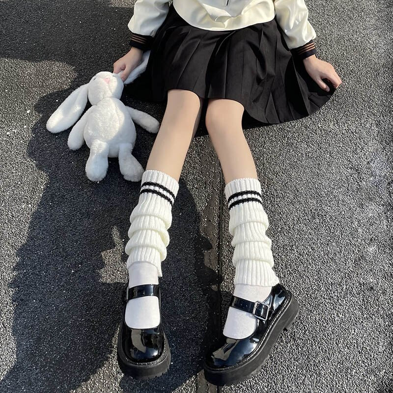 Lolita Leg Warmers Women Long Socks Knitted Warm Foot Cover White Arm Warmer Ladies Autumn Winter Crochet Socks Boot Cuffs | TageUnlimited