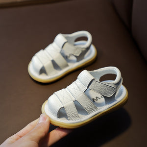 Baby Girls Boys Summer Sandals Infant Anti-collision Toddler Shoes Soft Bottom Genuine Leather Kids Children Beach Sandals | TageUnlimited