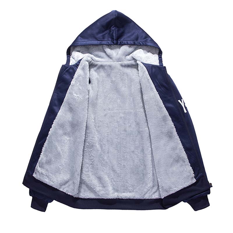 Tracksuit Men Winter Sporting Slim Fit Warm Thickened Sportswear Hooded Sweatsuit Two Piece Running Fitness Men Set | TageUnlimited