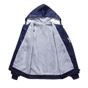 Tracksuit Men Winter Sporting Slim Fit Warm Thickened Sportswear Hooded Sweatsuit Two Piece Running Fitness Men Set | TageUnlimited