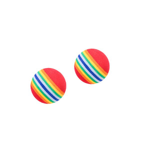 Rainbow EVA Cat Toys Ball Interactive Cat Dog Play Chewing Rattle Scratch EVA Ball Training Balls Pet Toys Supplies | TageUnlimited