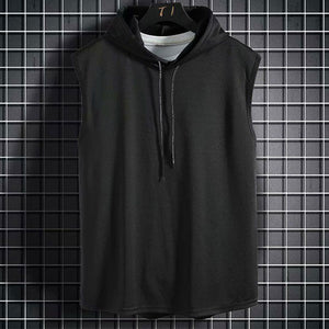Plus Size Summer Men Clothing Tank Tops Sweatshirt Sleeveless Tops Hoodie Vest Workout Fitness Mens T Shirt Workout Hip Hop Vest | TageUnlimited