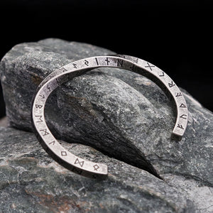 New Vintage Nordic Viking Twist Cuff Bangles For Men Fashion Stainless Steel Viking Letter Bracelet Party Jewelry Gift Wholesale