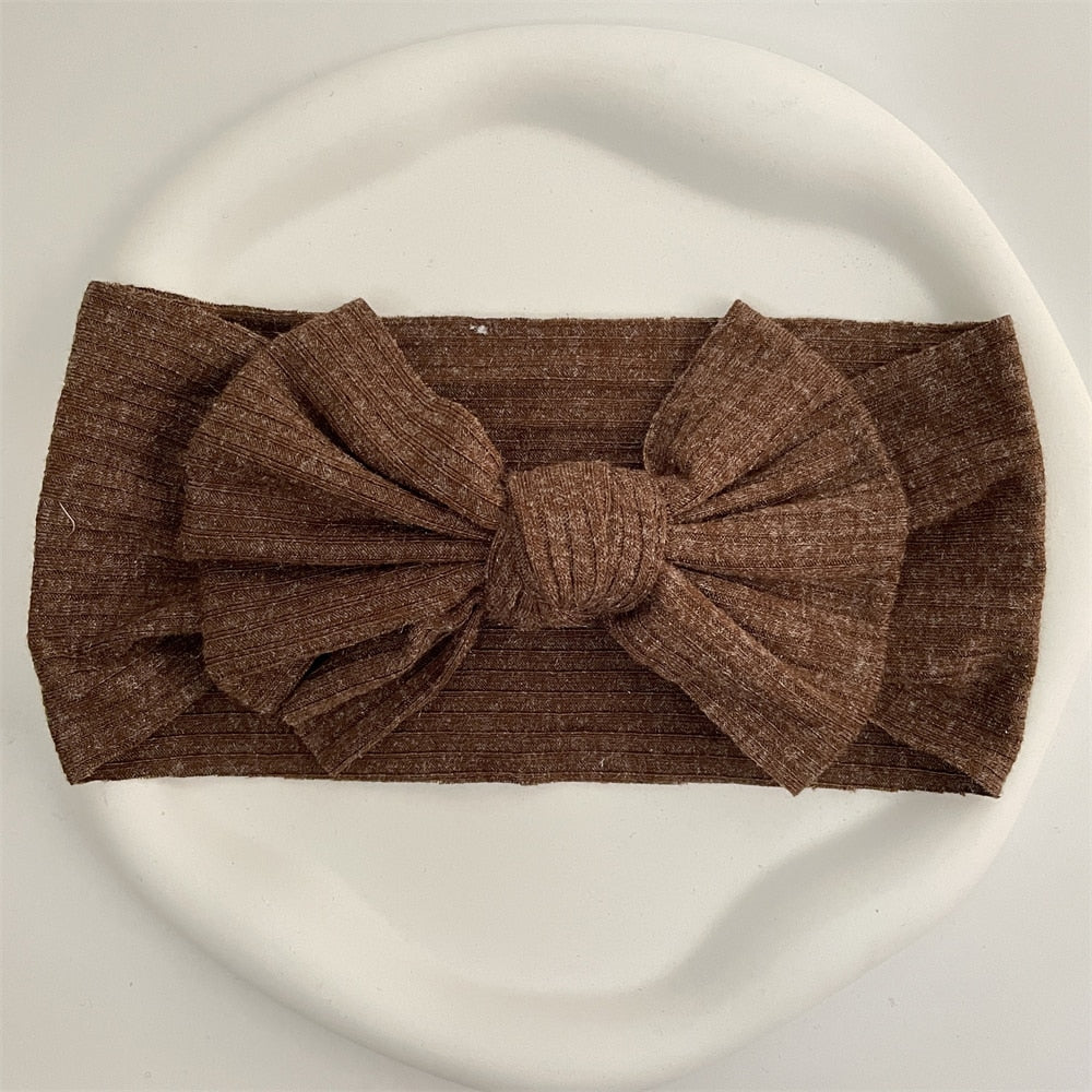 New Colors Knit Baby Headbands Rib Bow Elastic Soft Newborn Headbands for Baby Girl Children Turban Infant Kids Hair Accessories | TageUnlimited