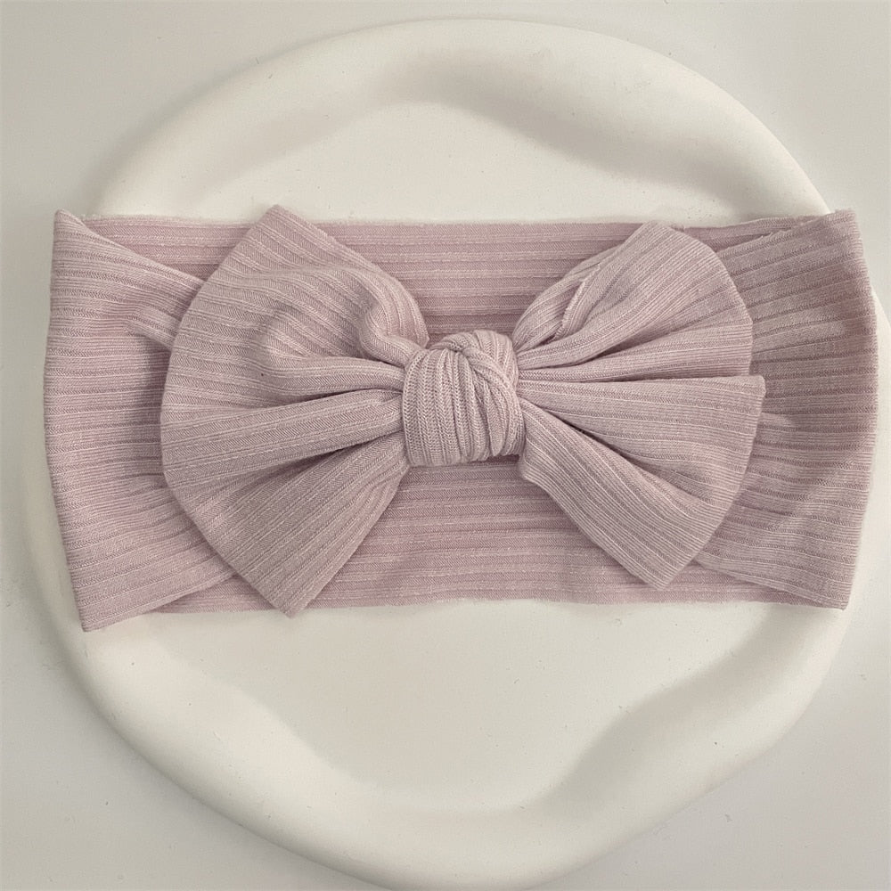 New Colors Knit Baby Headbands Rib Bow Elastic Soft Newborn Headbands for Baby Girl Children Turban Infant Kids Hair Accessories | TageUnlimited