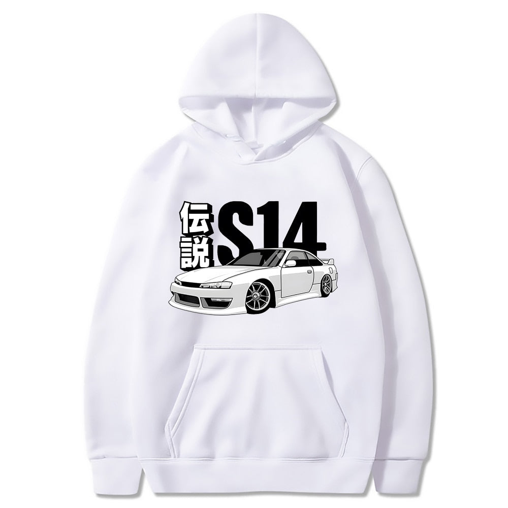 Anime Initial D Hoodie Drift JDM Pullover Oversized Sweatshirt EU Size Silvia Streetwear S Comic14 Japan Car Long Sleeve Unisex | TageUnlimited