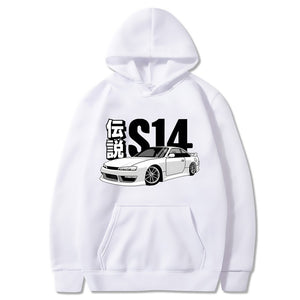 Anime Initial D Hoodie Drift JDM Pullover Oversized Sweatshirt EU Size Silvia Streetwear S Comic14 Japan Car Long Sleeve Unisex | TageUnlimited