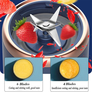 Portable Juicer Blender 300ml Electric Fruit Juicer USB Charging Lemon Orange Fruit Juicing Cup Smoothie Blender Machine | TageUnlimited