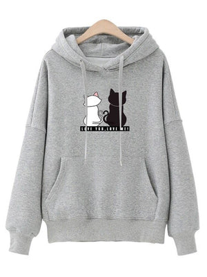 Streetwear Hoodies Fashion Women Sweatshirt Autumn Winter Long Sleeve Harajuku Hooded Sweater Korean Cartoon Cat sudadera mujer | 0 | TageUnlimited