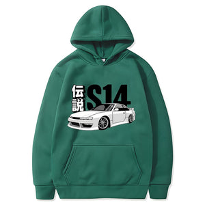 Anime Initial D Hoodie Drift JDM Pullover Oversized Sweatshirt EU Size Silvia Streetwear S Comic14 Japan Car Long Sleeve Unisex | TageUnlimited