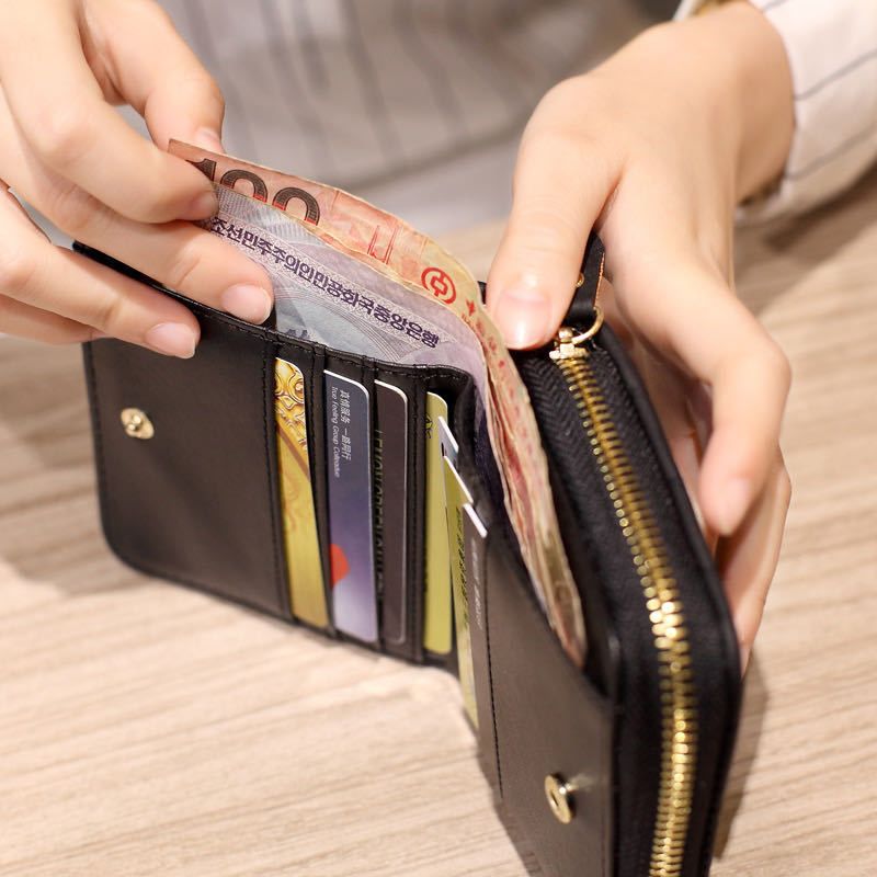 Fashion Short Wallets for Women PU Leather Female Plaid Purses Card Holder Wallet Small Zipper Wallet with Coin Purse Clutch Bag | TageUnlimited