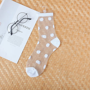 Sexy Lace Women Socks Summer Ultra-thin Transparent Mesh Fishnet Short Socks Harajuku Casual Breathable Black White Crew Socks | TageUnlimited