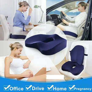 Memory Foam Seat Cushion Orthopedic Pillow Coccyx Office Chair Cushion Car Seat Pillow Wheelchair Massage Vertebrae Seat Pad | TageUnlimited