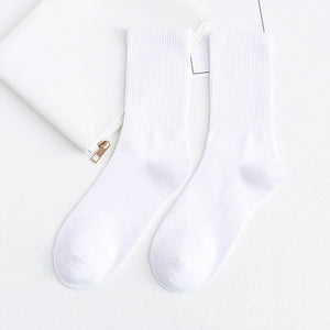 Solid Striped Black White Short Socks for Woman Harajuku Hip Hop Skateboard Crew Socks Cotton Casual Unisex Men/Women&#39;s Socks | TageUnlimited
