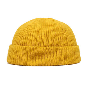 Fashion Hip Hop Beanie Knitted Hat Men Skullcap Women Winter Warm Brimless Baggy Melon Cap Cuff Docker Fisherman Beanies Hats | TageUnlimited