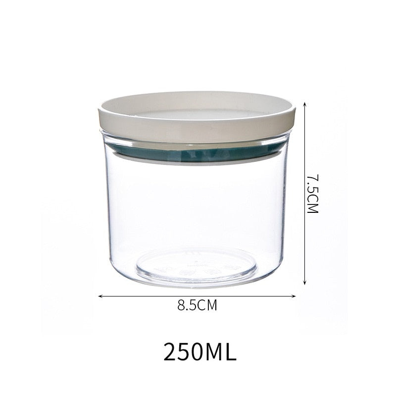 WBBOOMING 2 Different Color Sealed Ring Bottles Kitchen Storage Box Transparent Food Canister Keep Fresh New Clear Container | TageUnlimited