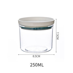 WBBOOMING 2 Different Color Sealed Ring Bottles Kitchen Storage Box Transparent Food Canister Keep Fresh New Clear Container | TageUnlimited