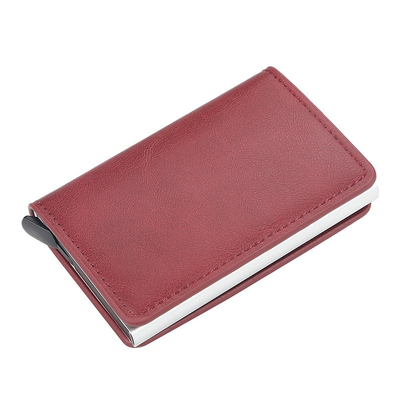 Credit Card Holder Wallet Men Women RFID Aluminium Bank Cardholder Case Vintage Leather Wallet with Money Clips | TageUnlimited
