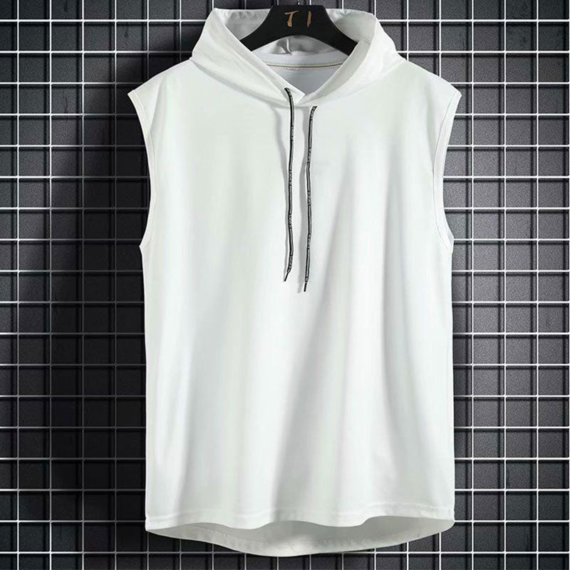Plus Size Summer Men Clothing Tank Tops Sweatshirt Sleeveless Tops Hoodie Vest Workout Fitness Mens T Shirt Workout Hip Hop Vest | TageUnlimited