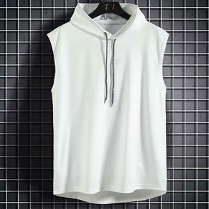 Plus Size Summer Men Clothing Tank Tops Sweatshirt Sleeveless Tops Hoodie Vest Workout Fitness Mens T Shirt Workout Hip Hop Vest | TageUnlimited