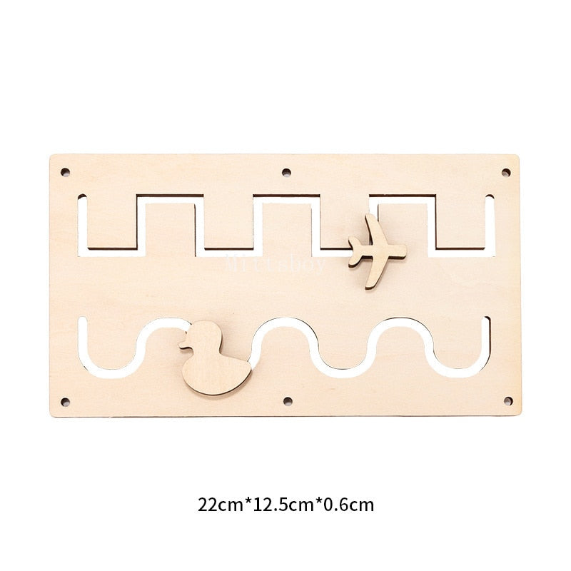 Montessori Busy Board DIY Accessories Early Learning Toy Matching Puzzle Kindergarten Education Hourgla Shoe Maze brain game Toy | TageUnlimited