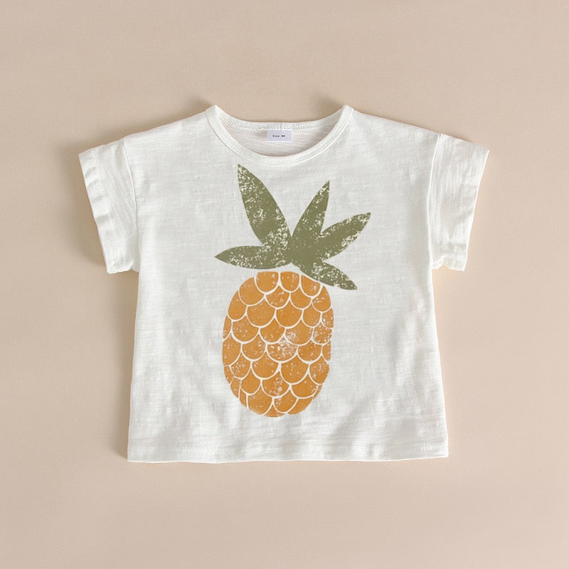 Fashion Kids Summer T-shirts Slub Cotton Toddler Baby Clothes Children Tops Tees For Boys &amp; Girls | TageUnlimited