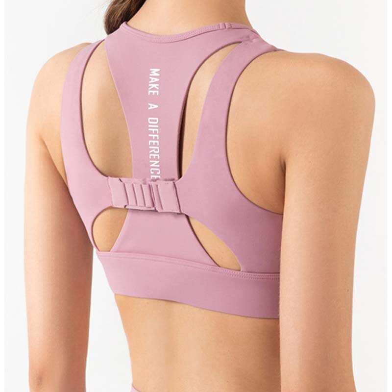 Women Support Shockproof Sport Bra High Impact Padded Fitness Bra Quick Dry Gym Tops Workout Push Up SportWear Running Yoga Vest | TageUnlimited