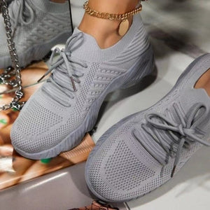 Mesh Breathable Women Casual Sneakers Lace-up Vulcanized Shoes Ladies Platform Sneakers Female Shoes Plus Size Zapatos De Mujer | TageUnlimited
