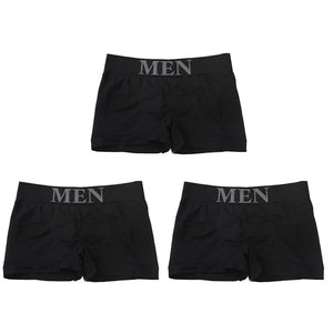 3Pcs/Lot Men Panties Underwear Boxers Breathable Man Boxer Solid Underpants Comfortable Male Brand Shorts Black Blue Underwear | TageUnlimited