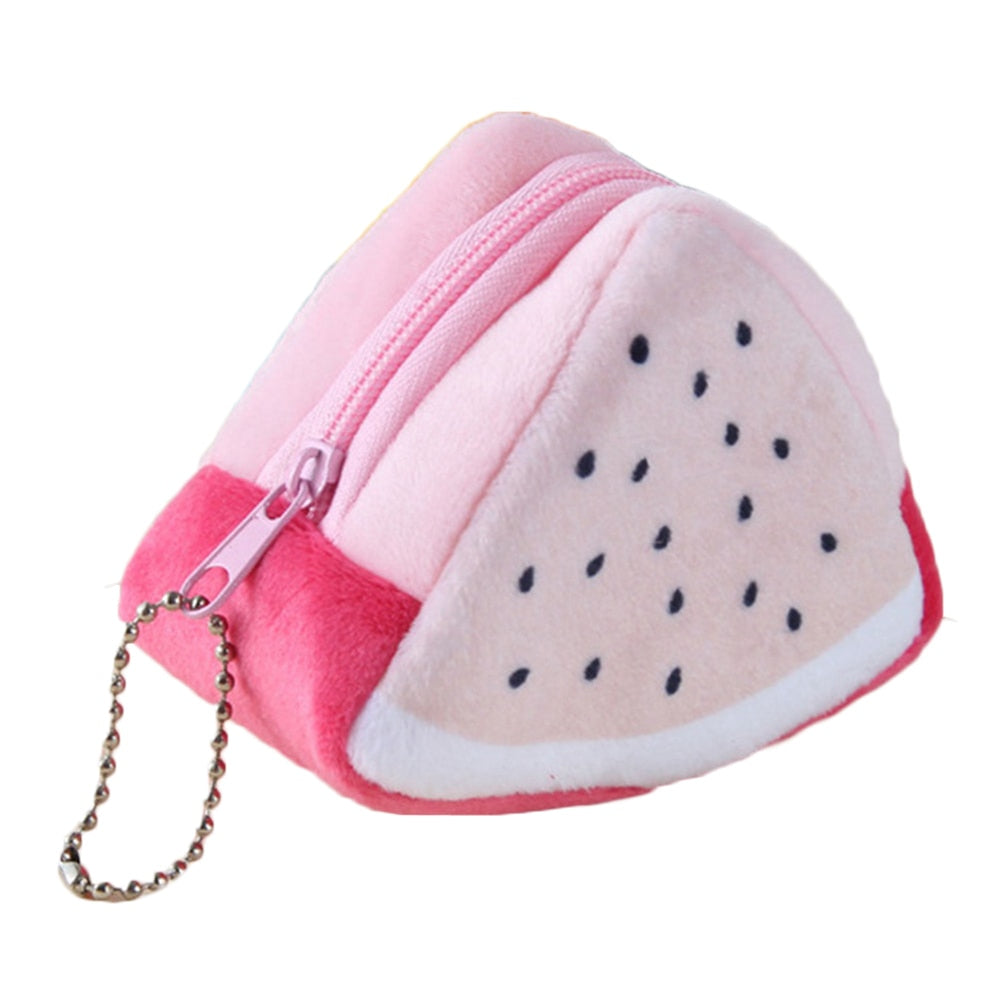 Women's Cartoon Coin Purse Three-dimensional Plush Zipper Headphone Bag Wallet Key Chain. | TageUnlimited