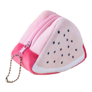 Women's Cartoon Coin Purse Three-dimensional Plush Zipper Headphone Bag Wallet Key Chain. | TageUnlimited
